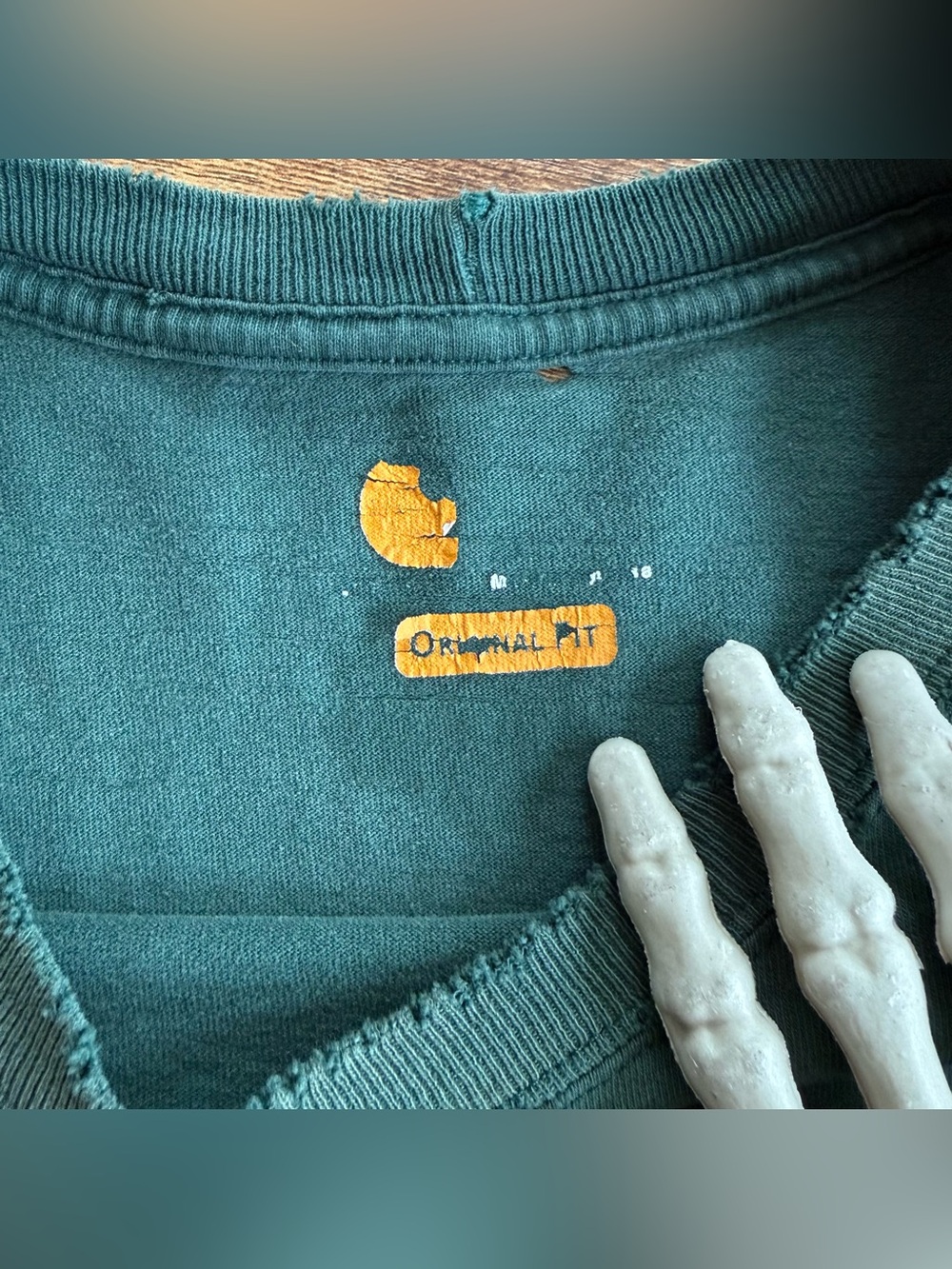 Carhartt K87 Hunter Green Cropped Faded S/S Pocket Tee ~ Size 2XL - Picture 8 of 8